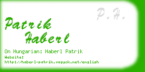 patrik haberl business card